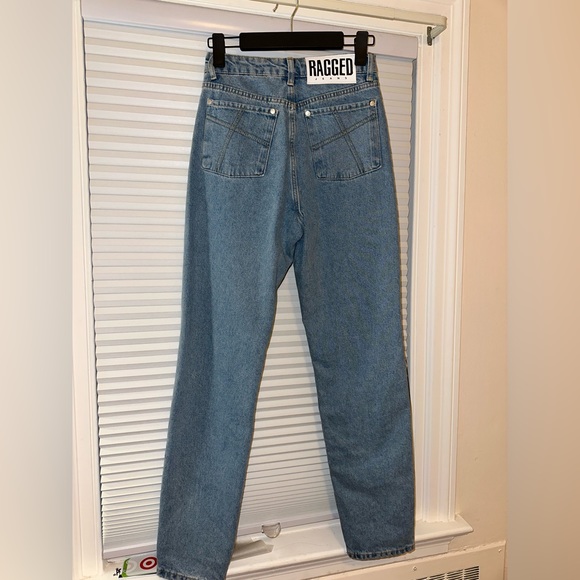 RAGGED high waisted slim mom jeans - Picture 1 of 4
